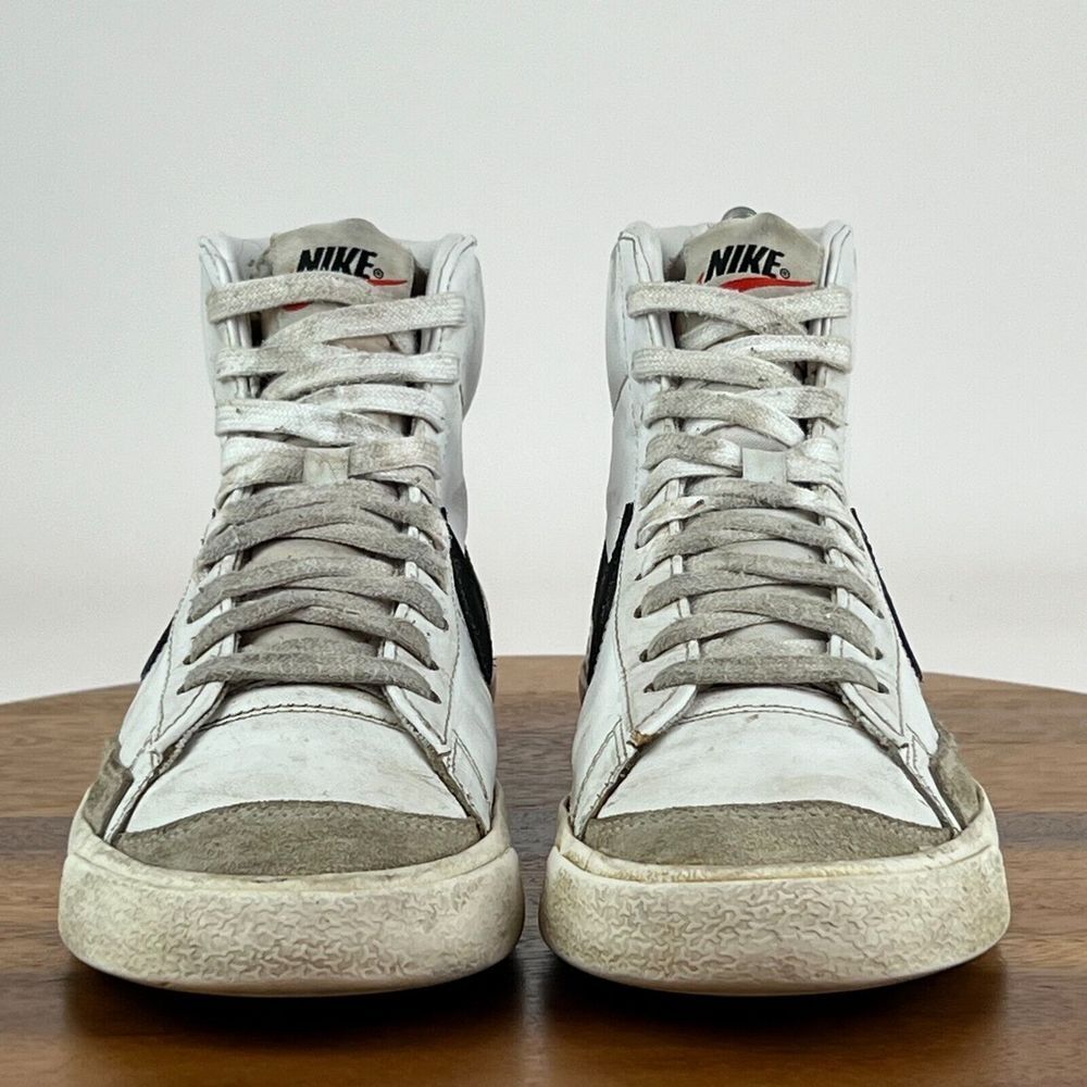 Womens Nike Blazer White Mid Vintage Leather Athletic Shoes Sneakers‎ Size 8 M - Picture 5 of 9